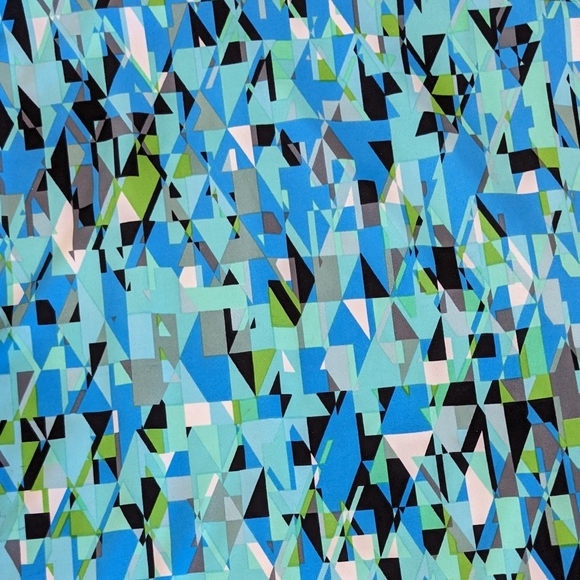 Sandra Angelozzi Wrap Dress Belted Midi Length Multiprint Size S Blue Te… - Picture 7 of 11